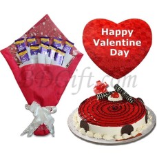 Chocolate Bouquet W/ Cake & Pillow