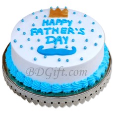 2 Pound Vanilla Round Shaped Customized Cake