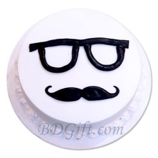 2 Pound Round Shaped Vanilla Customized Cake