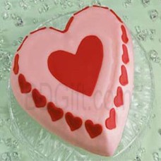 (54) 3.3 pounds Vanilla Heart Cake