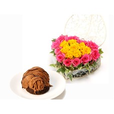 Rare Chocolate Mont Blanc and  Heart Roses(mix)
