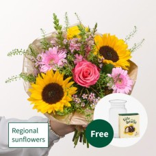 Flower Bouquet Pure Freude with Halloren Balls & vase