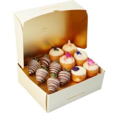 Flower Donuts & Chocolate Strawberries Gift Box