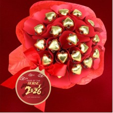 Lunar New Year Heart Chocolate Bouquet