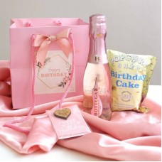 Happy Birthday Pink Prosecco Treats Bag