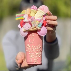 Pink Personalised 1KG Belgian Chocolate Smash Cup