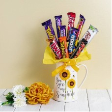 You Are My Sunshine Chocolate Bouquet Vase