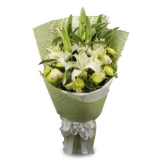 Carnation Bouquet 35 (12 Stalk of Pink & Purple Carnation with Fillers)
