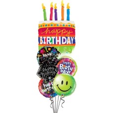 Birthday Cake Mega Balloon Bouquet