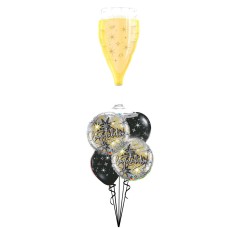 Elegant Champagne Glass Congratulations Bouquet