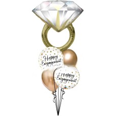 Golden Engagement Ring Bouquet