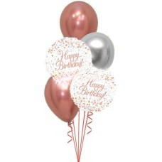 Happy Birthday Fizz Rose Gold Bouquet