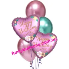 Satin Flowers Birthday Bouquet