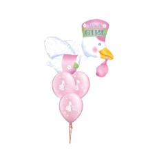 Bundle of Joy Pink Stork Baby Bouquet