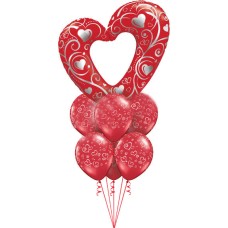 Red Hot Love Filigree Bouquet