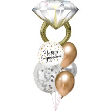 Sparkling Happy Engagement Ring Bouquet