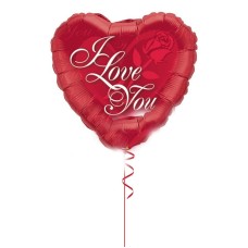 Giant Red Rose Heart Foil Balloon