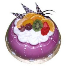 Blueberry Delight with Flower Hand Bouquet (Half Kg)