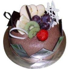 Chocolate Delight (500 G Cake With 6 Stalks Rose)