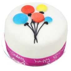 Balloon Celebration Cake For Girl (7 Inch Balloon Celebration Cake For Girl)