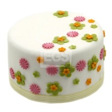 Flower Duet Cake (7 Inch Flower Duet Cake)
