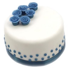 Blue Rose Cake (7 Inch Blue Rose Cake)
