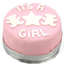 New Baby Girl Cake (7 Inch New Baby Girl Cake)