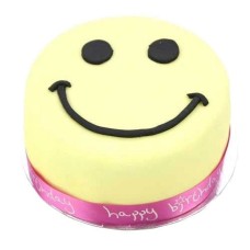Smiley Celebration Cake For Girl (7 Inch Smiley Celebration Cake For Girl)