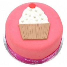 Birthday Pink Cup Cake (7 Inch Birthday Pink Cup Cake)