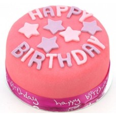 Happy Birthday Pink Cake (7 Inch Happy Birthday Pink Cake)