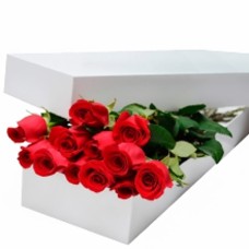 Box with 12 roses