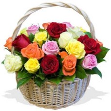 Bursting With Color Floral Basket (Medium)