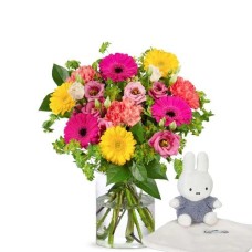 Cheerful flowers + Miffy (Small)