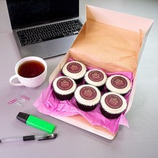 Company cupcakes with logo