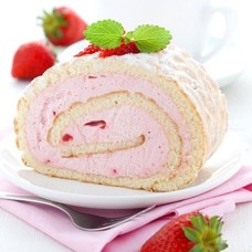 Strawberry swiss roll