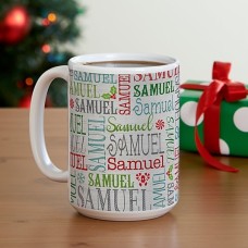 Holly Jolly Name Mug