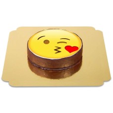 Cake Sacher Emoji Kiss