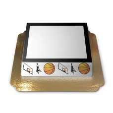 Cake-Photo Frame theme Basketball (Small ((20x14 cm) 6 parts))