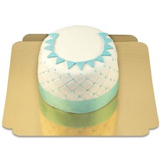 Gâteau "Happy Birthday" Deluxe - Bleu (Small)