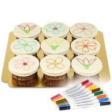 Cupcakes and food pencils