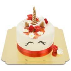 Red Unicorn Cake