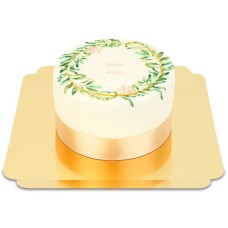 Deluxe Eucalyptus Cake with Personalized Inscription (Small (18 cm (12 servings)))