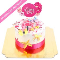 Deluxe Mother's Day Cake with Cake Topper (Small (18 cm (12 parts)))