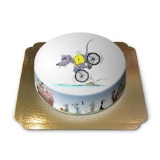 Mouse with bike (Small (18 cm(6-8 slices)))