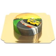 Ford® miniature car on cake (Small (18 cm (6-8 parts)))