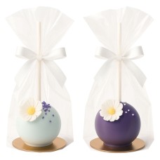 Cake pops “Magic of Flowers” white and purple (10 pieces)