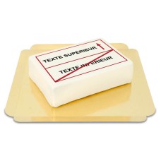 Rectangular road sign shaped cake (Small (20cm X 14cm (6 Parts)))