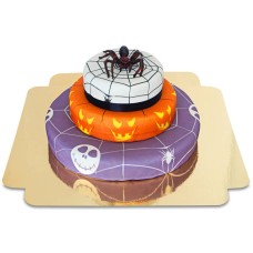 Giant spider web cake