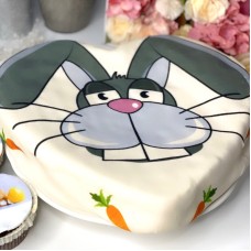 Heart-shaped bunny cake (Medium (25 cm X 24 cm (10 parts )))