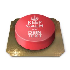 Red cake "Keep Calm and..." (Small (18 cm (6 parts)))